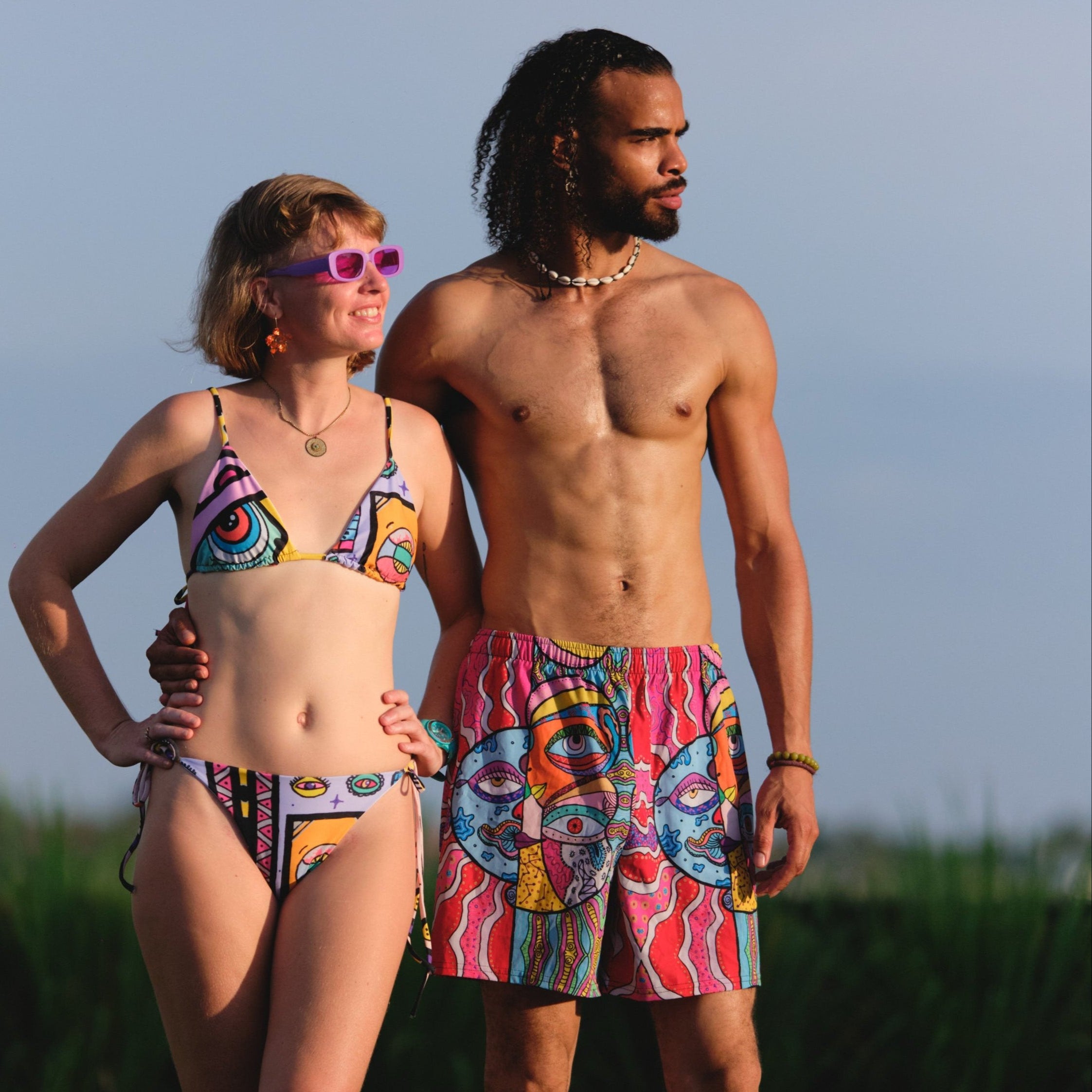 Unisex Swim Shorts 'Mooning' ♻️