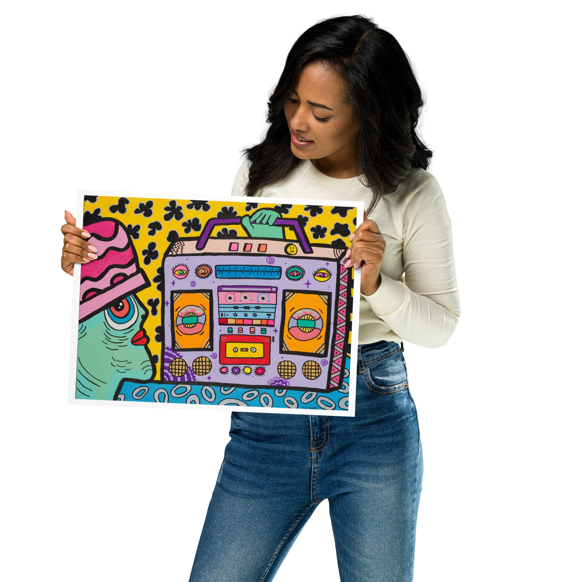 Poster Art Print "Boom Box Alien"