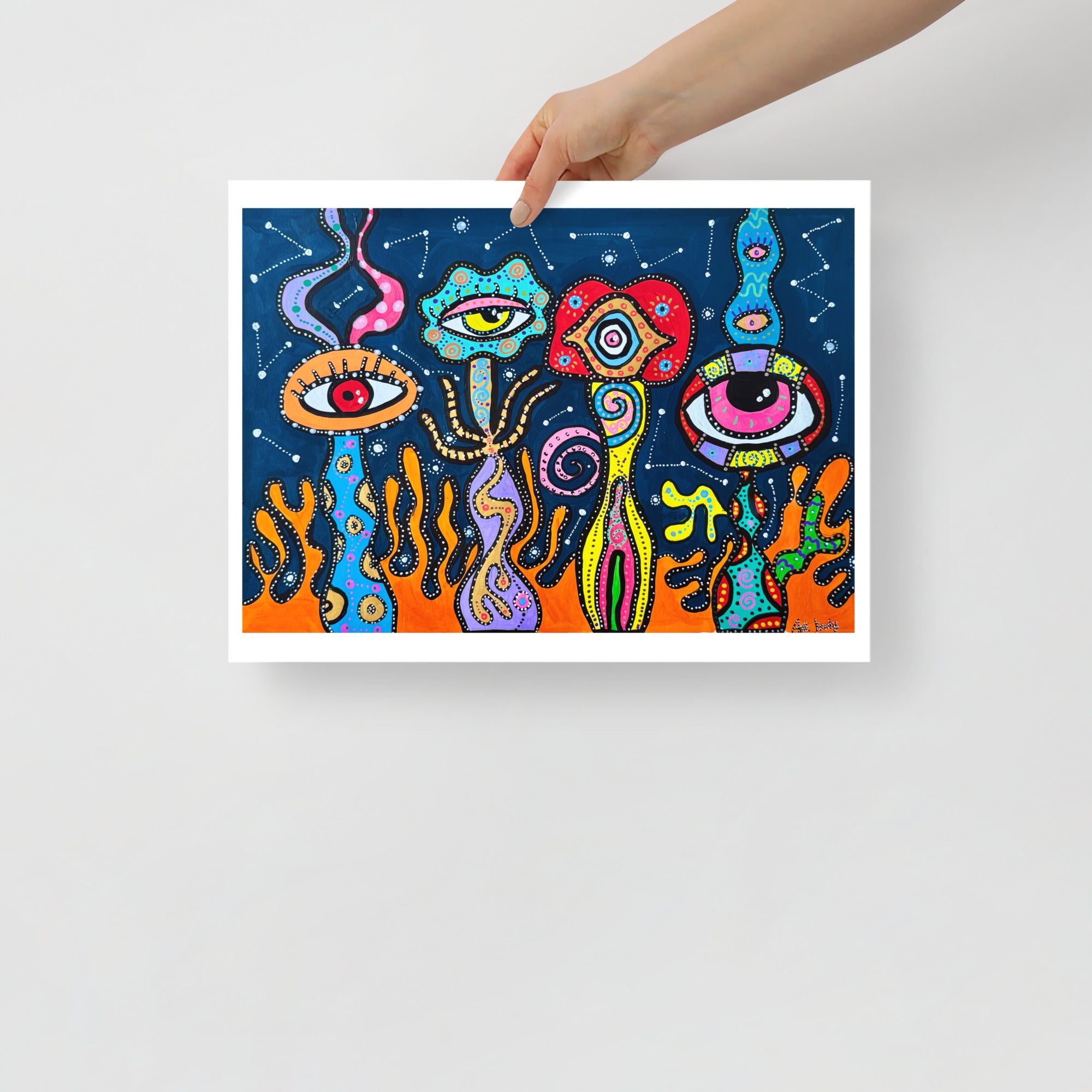 Poster Art Print "Galactic Flowers"