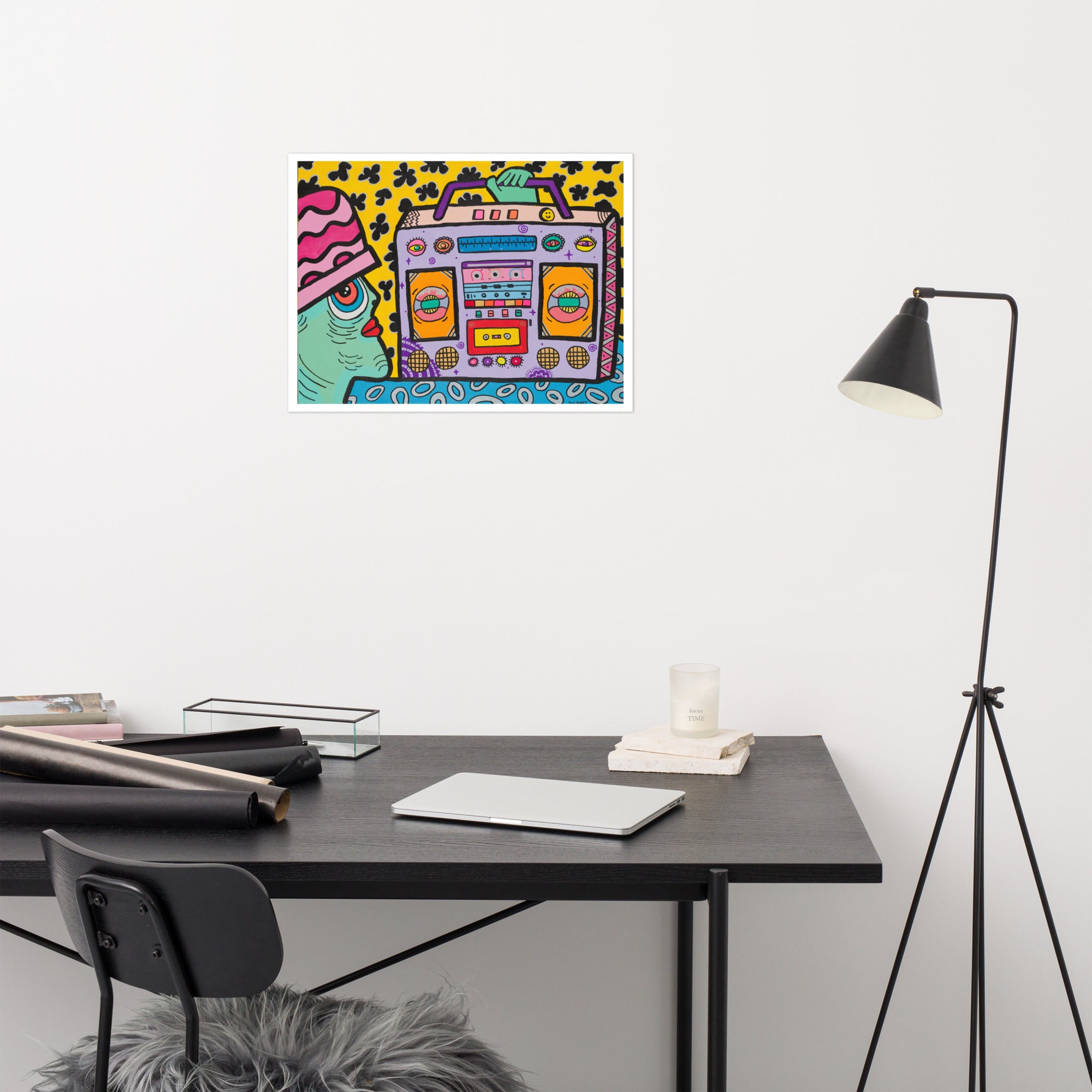 Poster Art Print "Boom Box Alien"