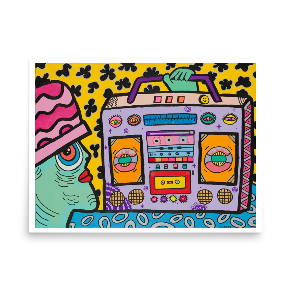 Poster Art Print "Boom Box Alien"
