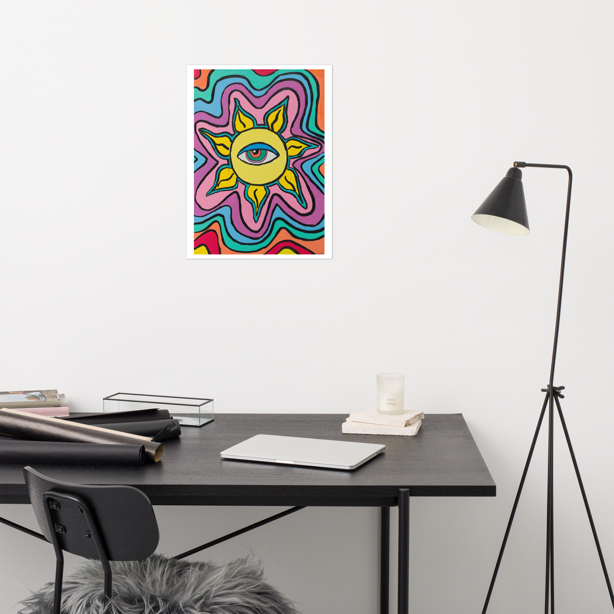 Poster Art Print "Trippy Sun"