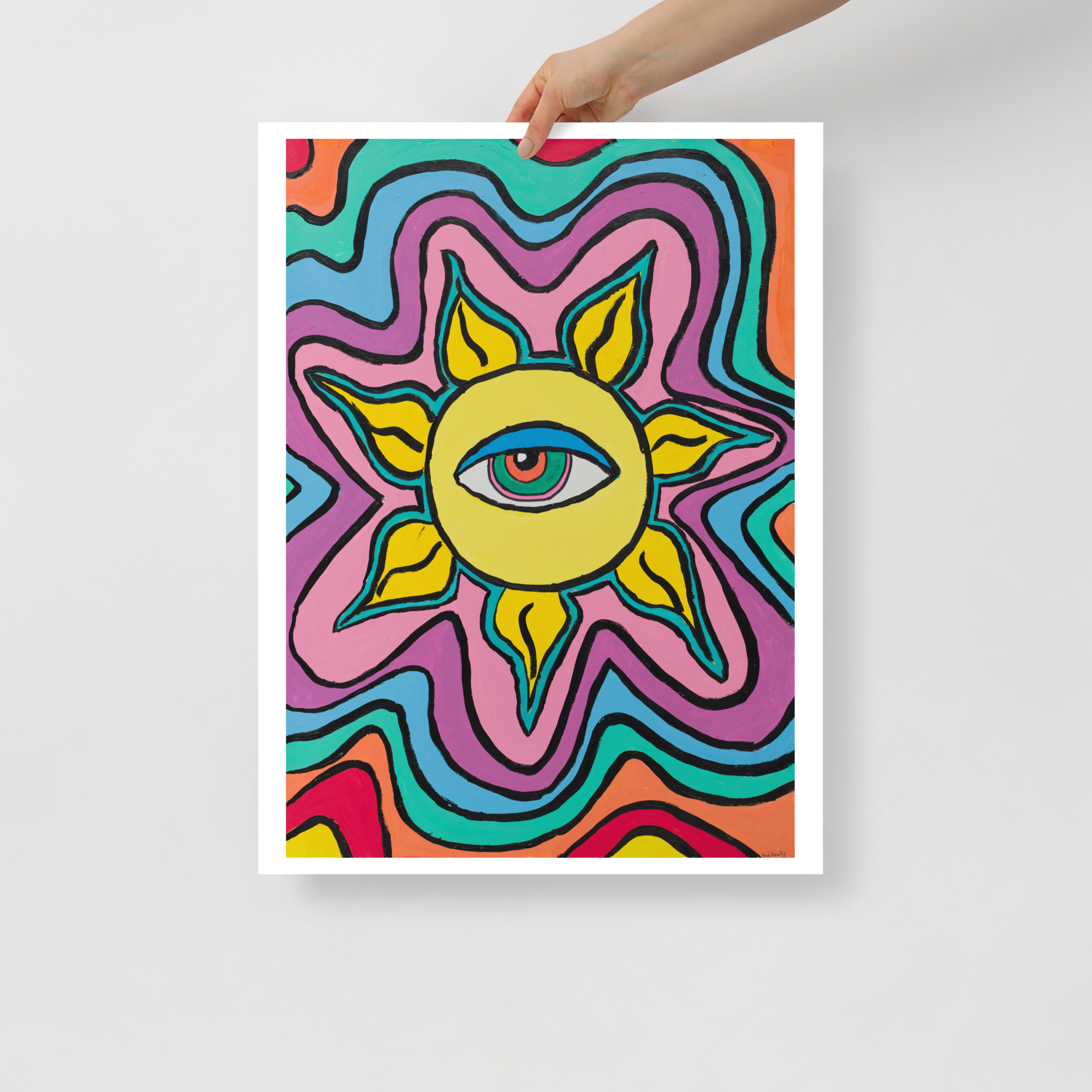 Poster Art Print "Trippy Sun"