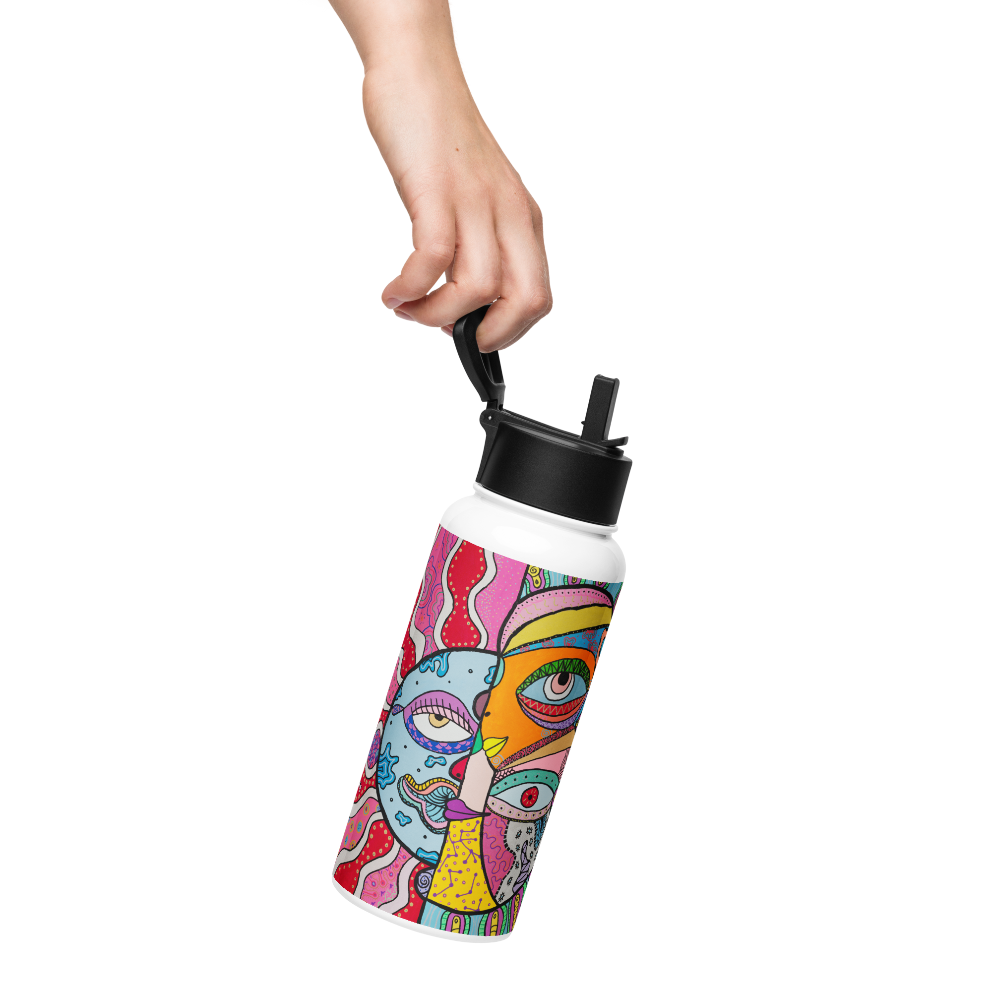 Stainless Steal Water Bottle 'Mooning' 1L