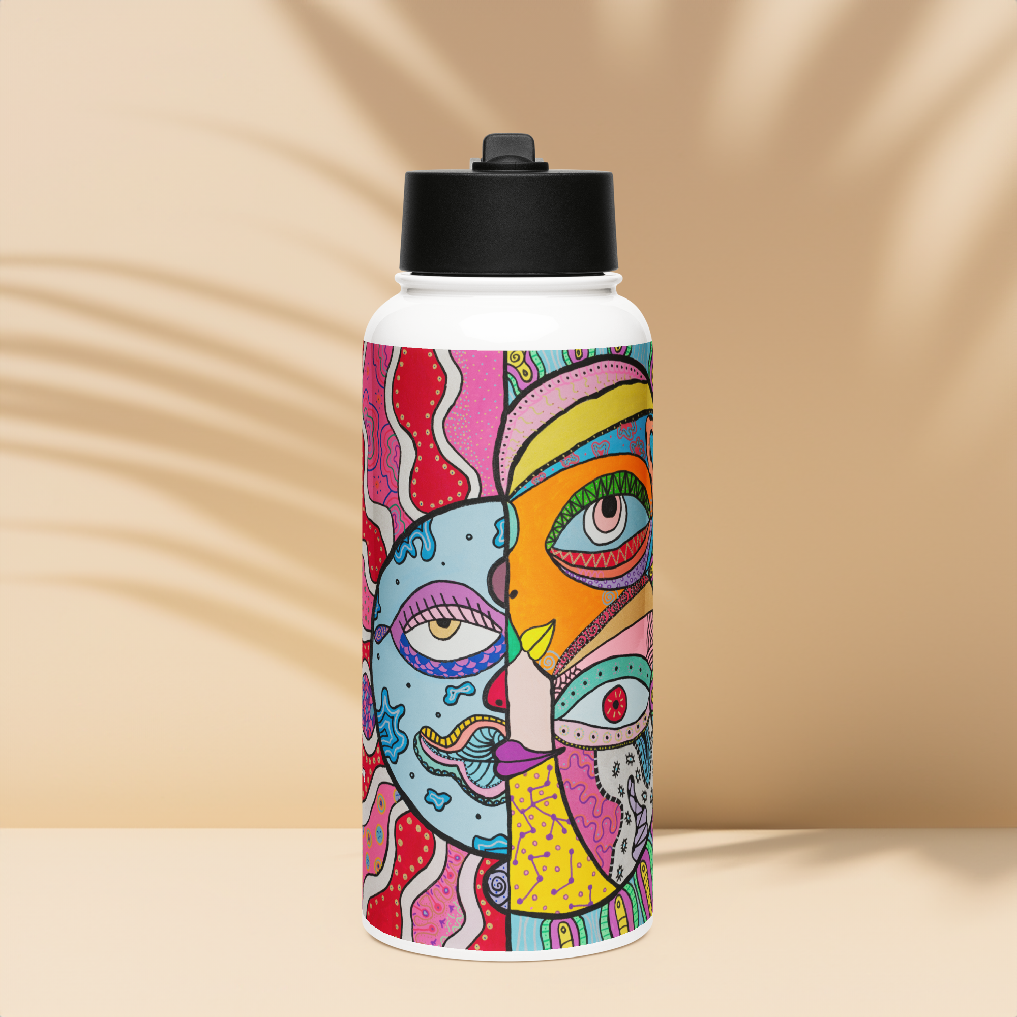 Stainless Steal Water Bottle 'Mooning' 1L