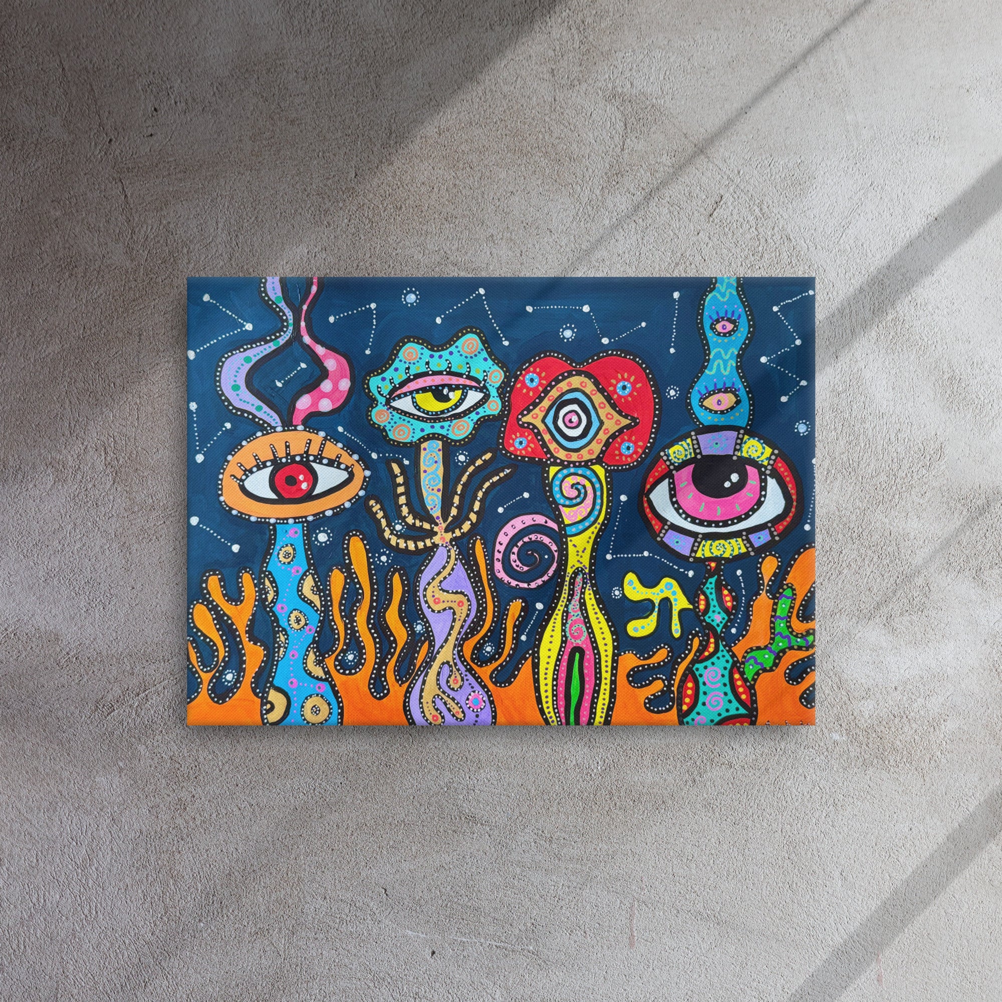 Canvas Print 'Galactic Flowers'