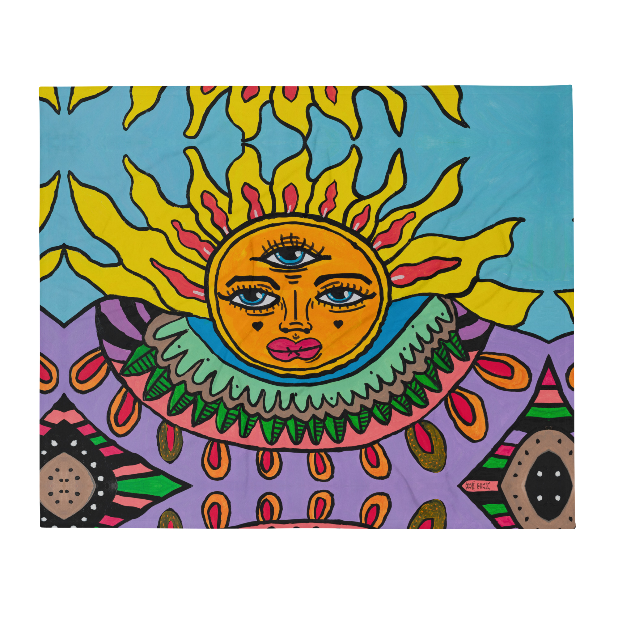 Throw Blanket Goan Sun