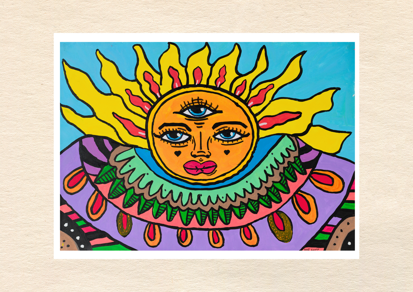 Poster Art Print "Goan Sun"