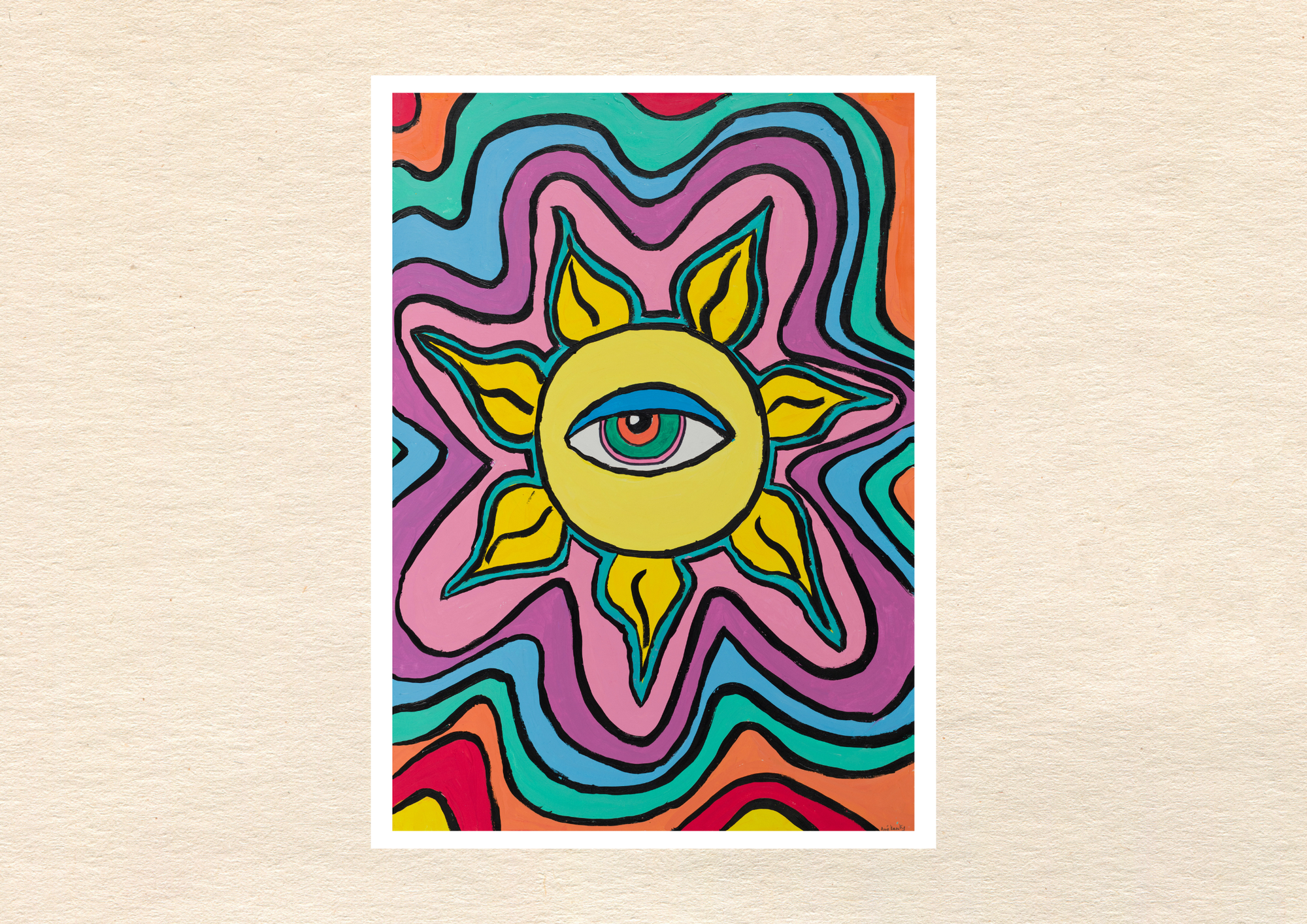 Affiche Poster "Trippy Sun"