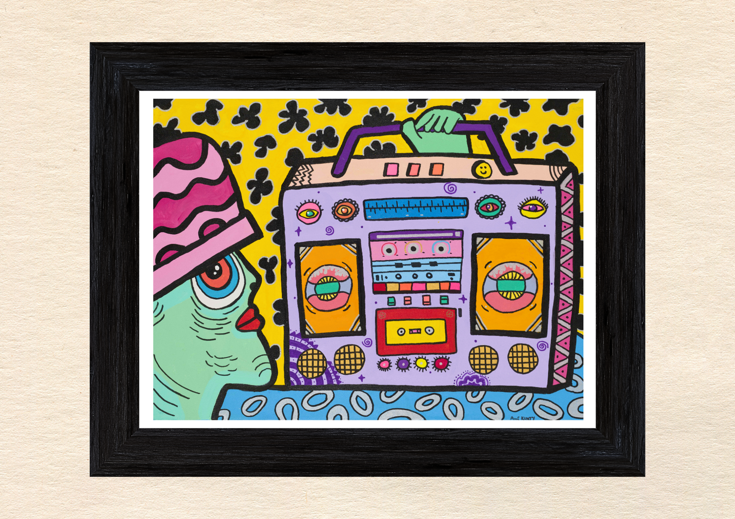 Poster Art Print "Boom Box Alien"