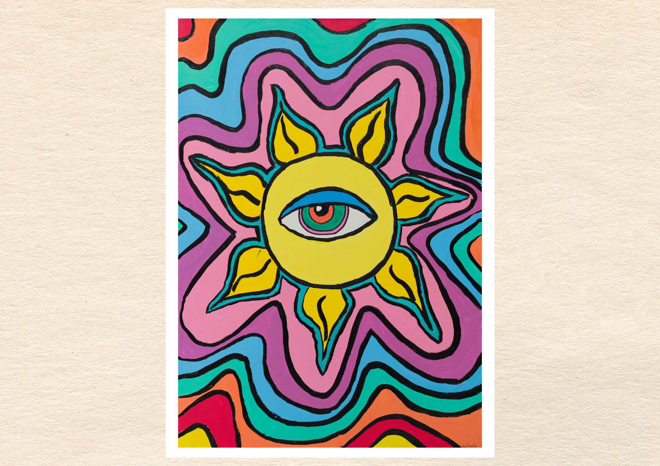 Affiche Poster "Trippy Sun"