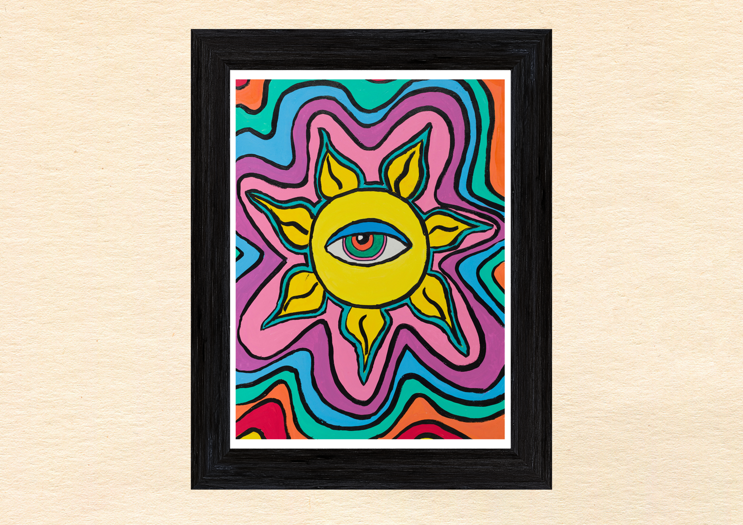 Poster Art Print "Trippy Sun"