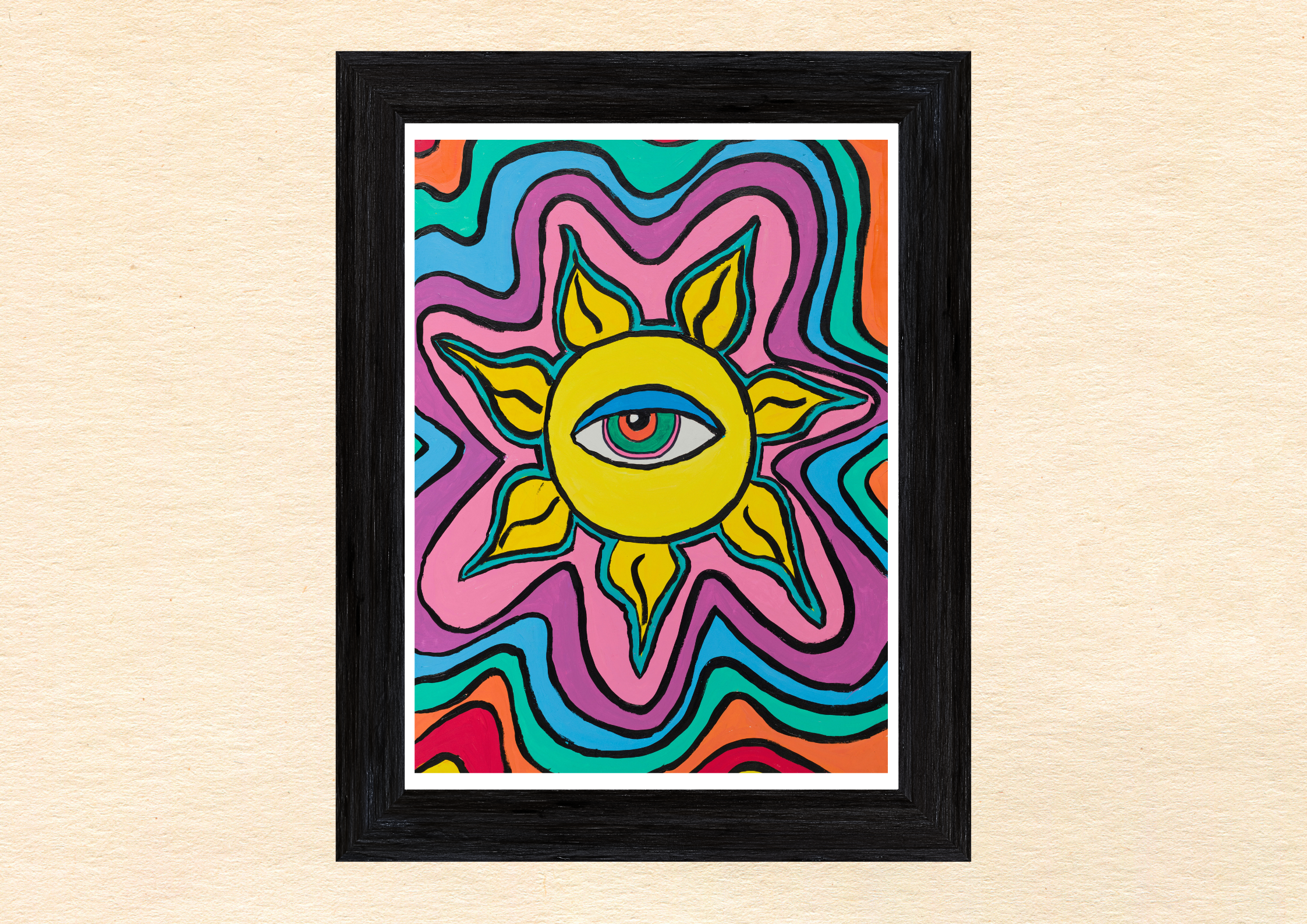 Affiche Poster "Trippy Sun"
