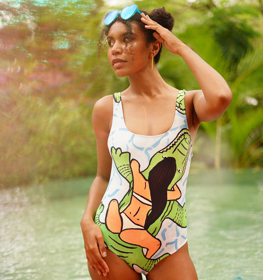 One-piece Swimsuit 'Croco'