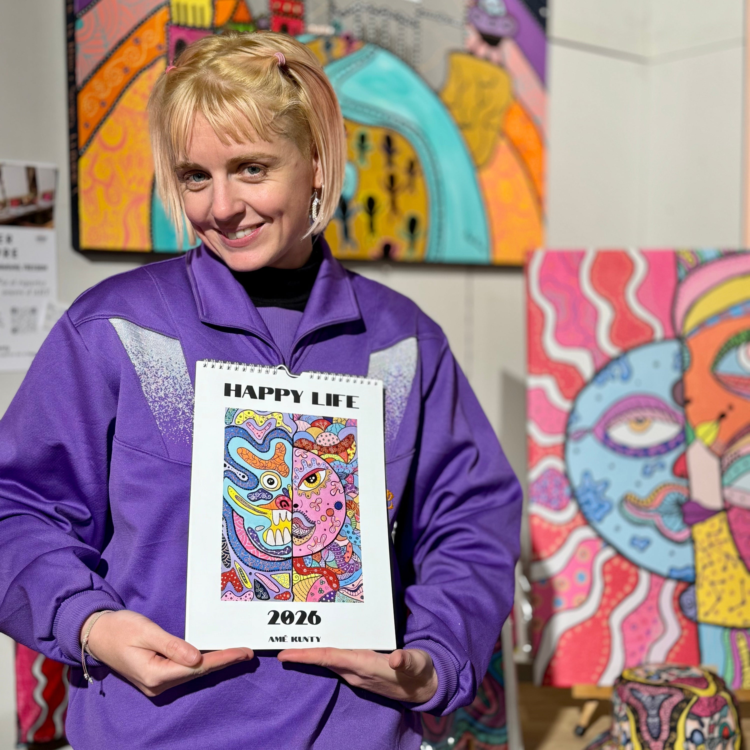 Wall Calendar Happy Life 2026