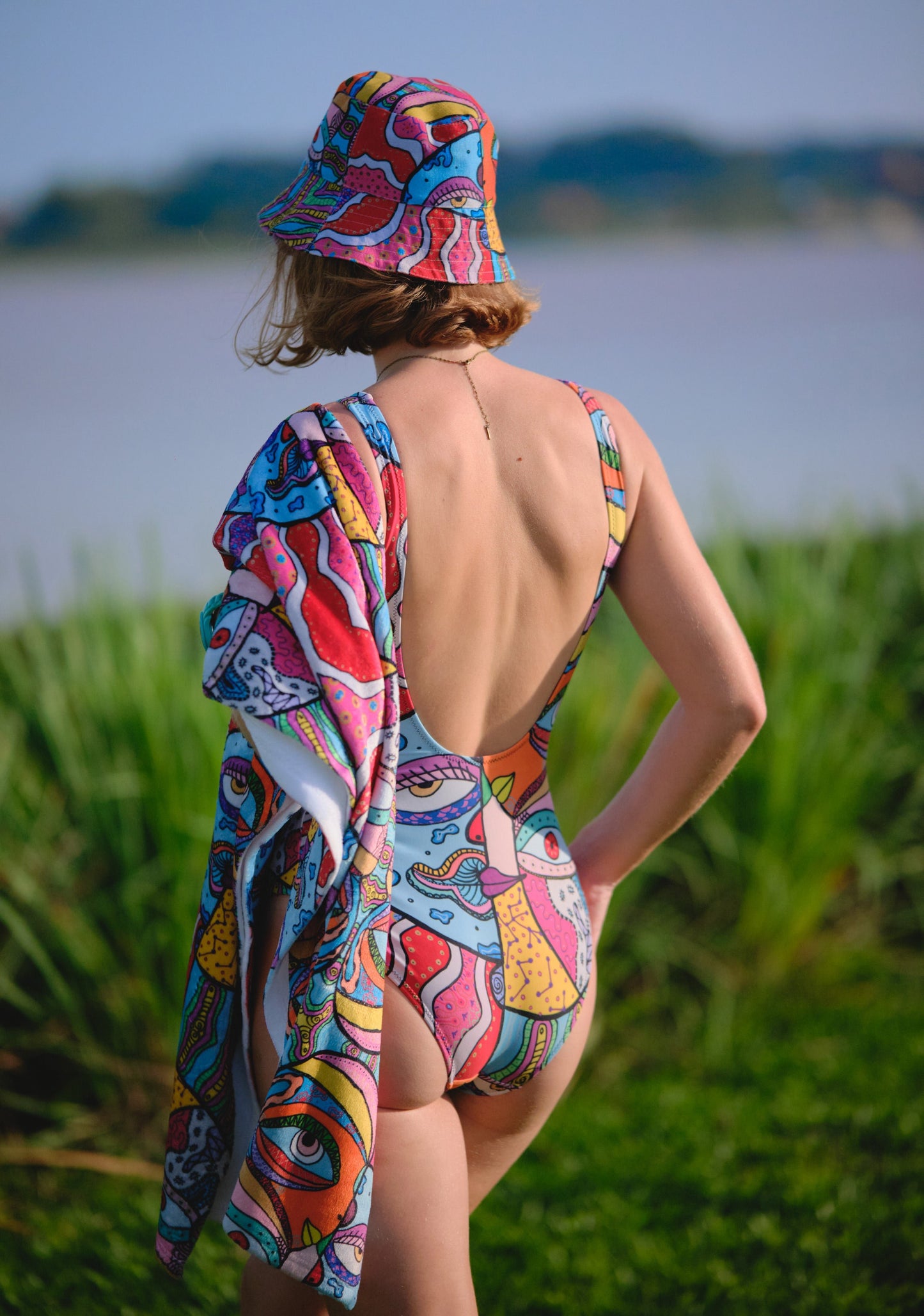 One-piece Swimsuit 'Mooning'