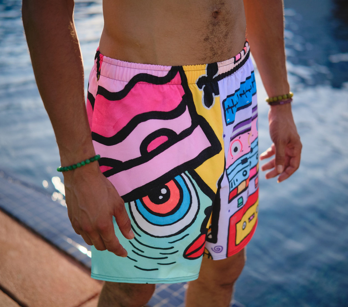 Unisex Swim Shorts 'Alien' ♻️