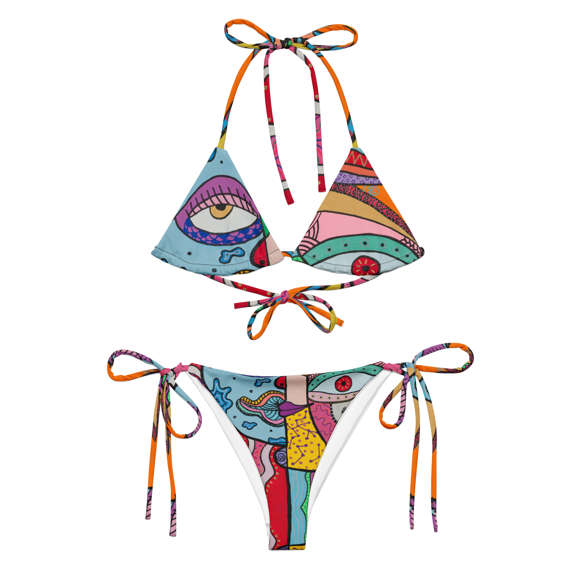 Bikini 'Mooning' ♻️ Bold, Arty & Sustainable – Ame Kunty