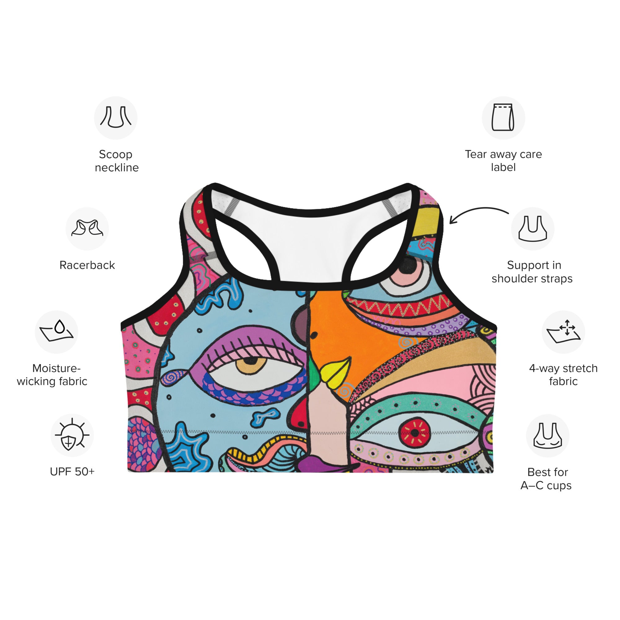 Brassière de sport 'Mooning'