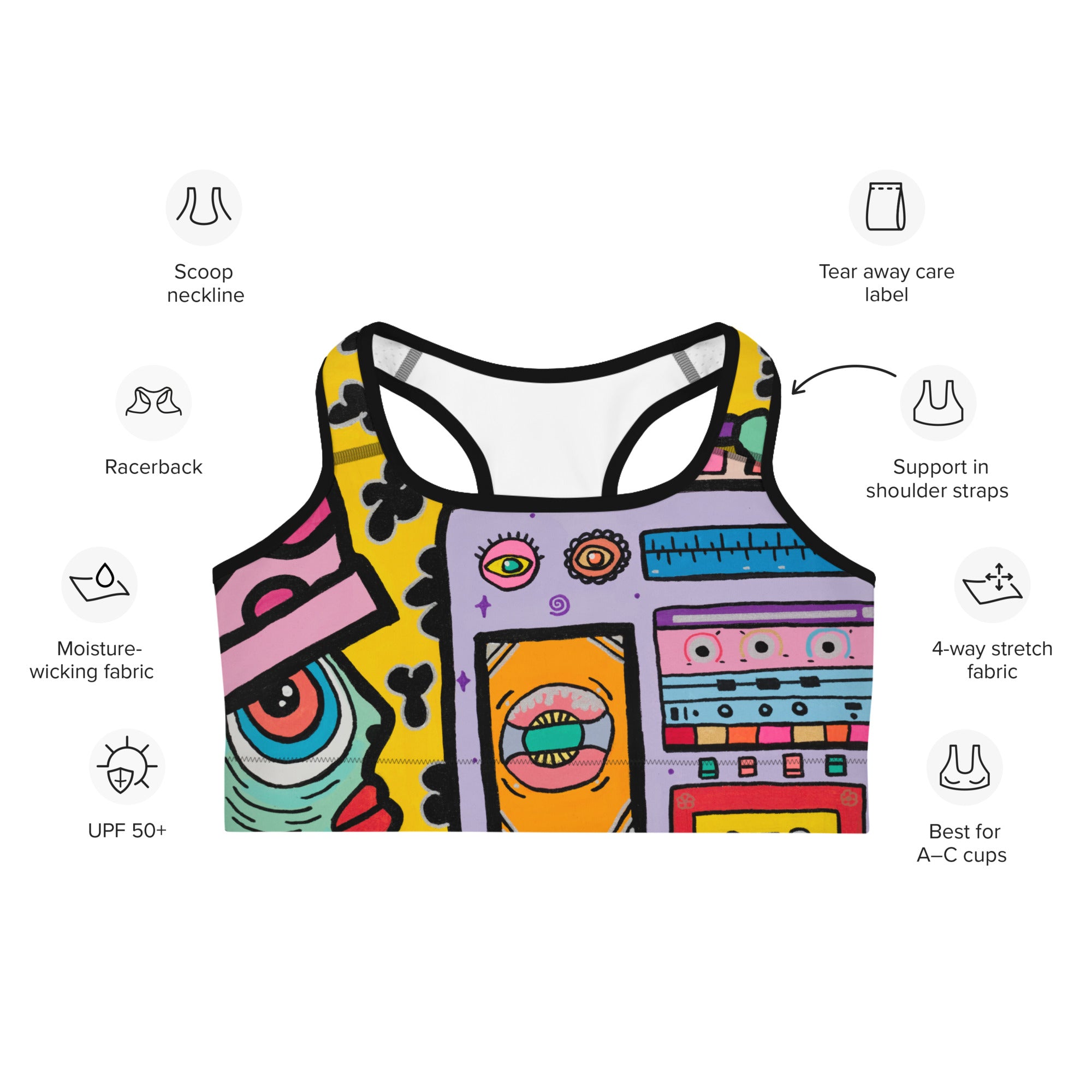 Brassière de sport 'Alien'