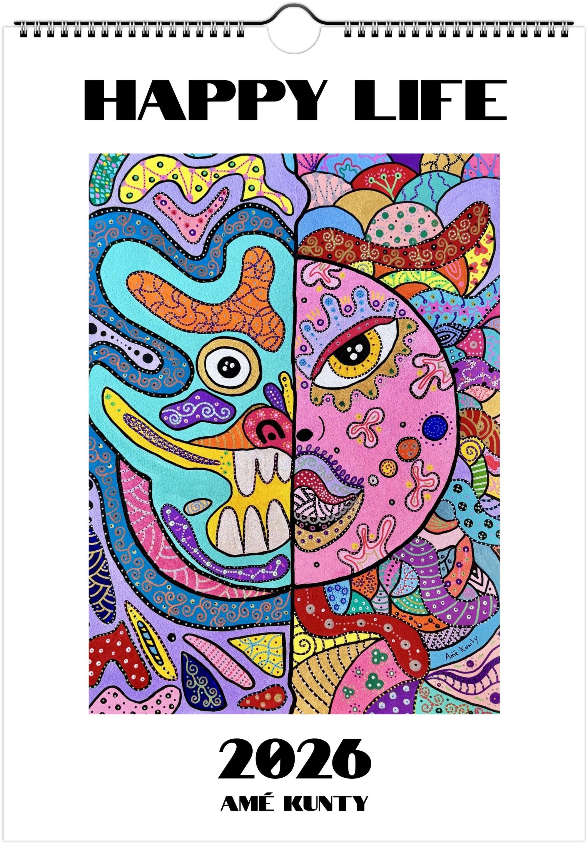 Wall Calendar Happy Life 2026