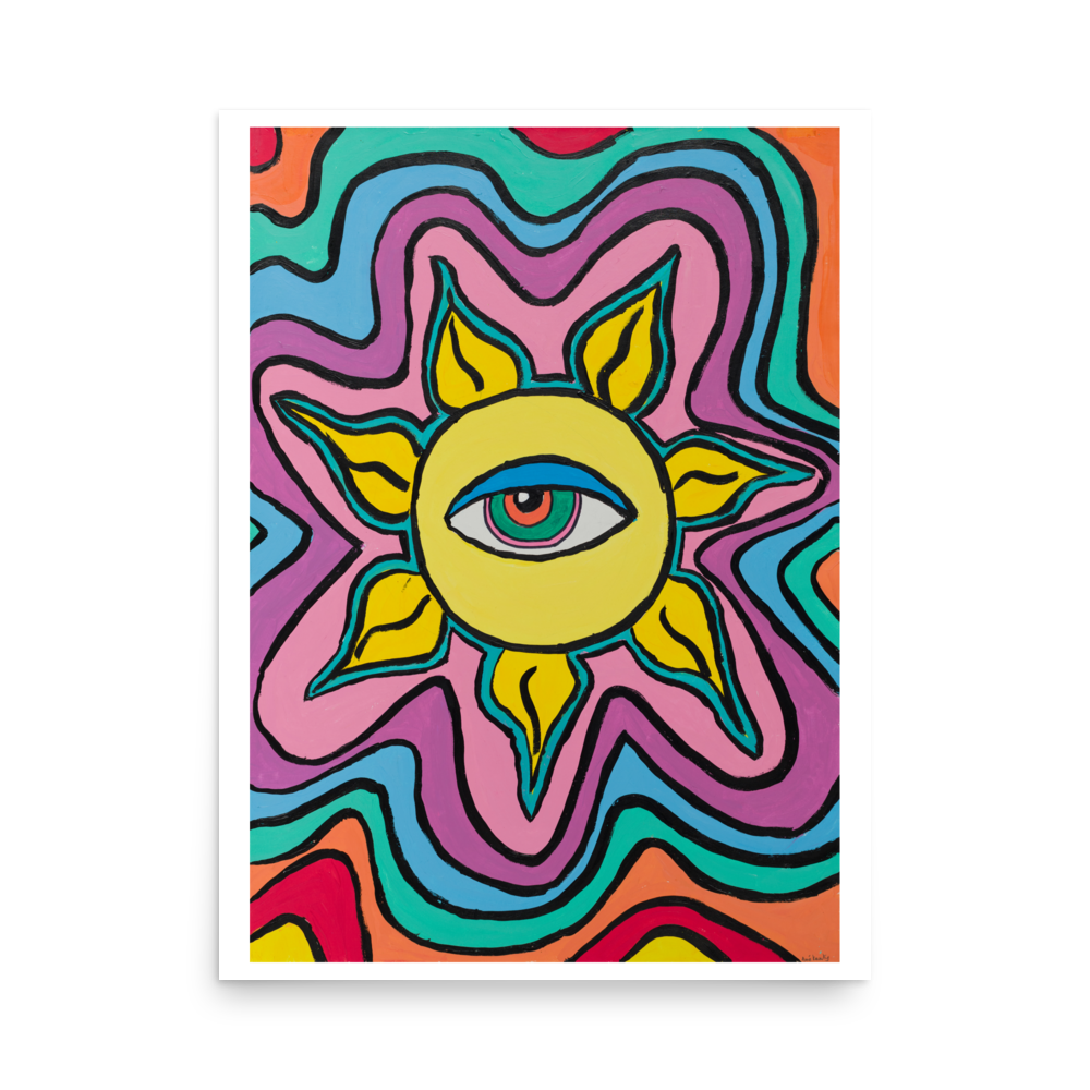 Poster Art Print "Trippy Sun"