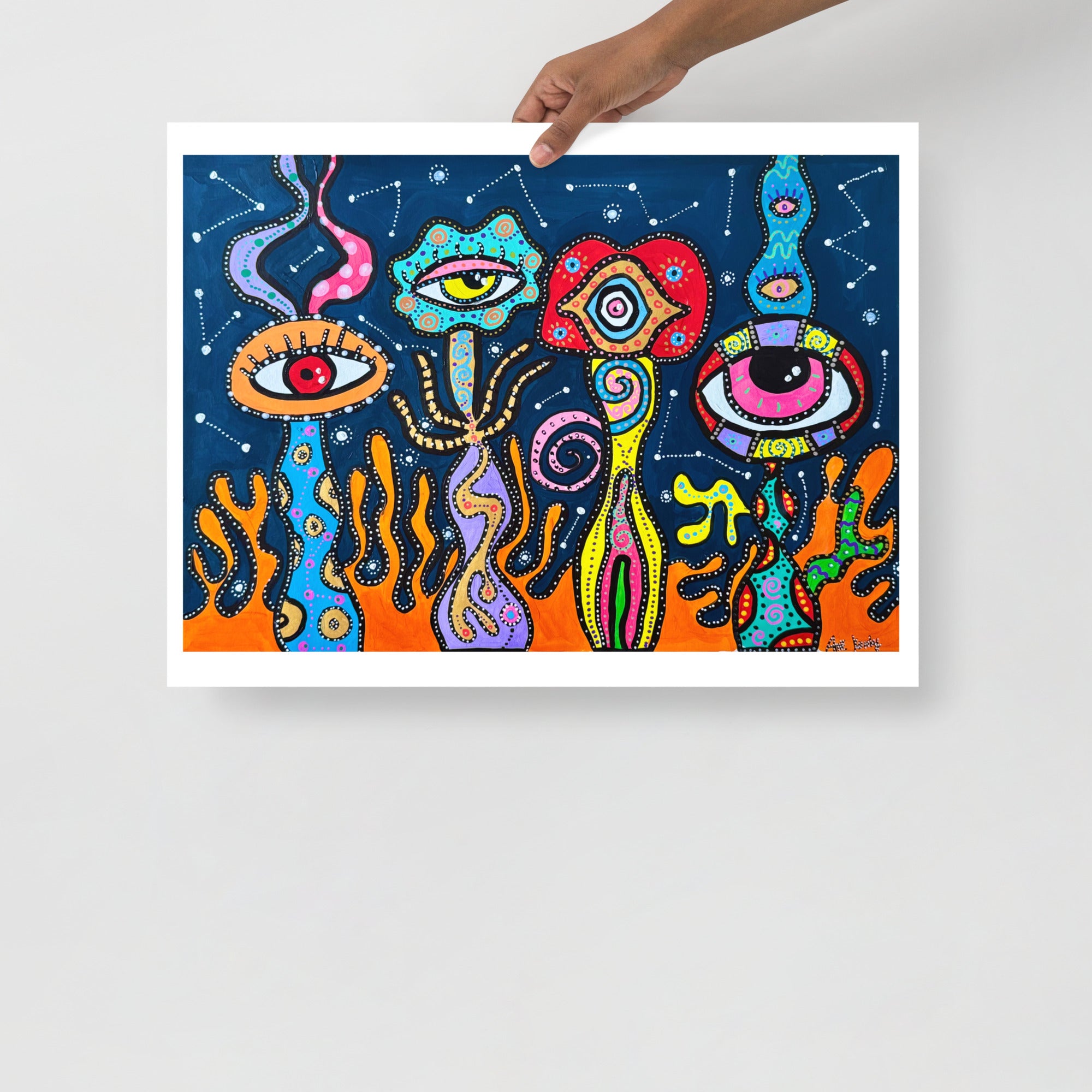 Poster Art Print "Galactic Flowers"