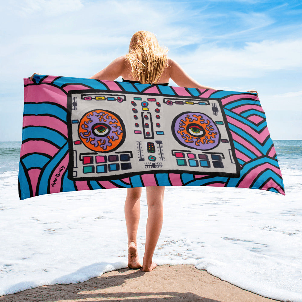 Serviette de plage 'DJ Kunty' 