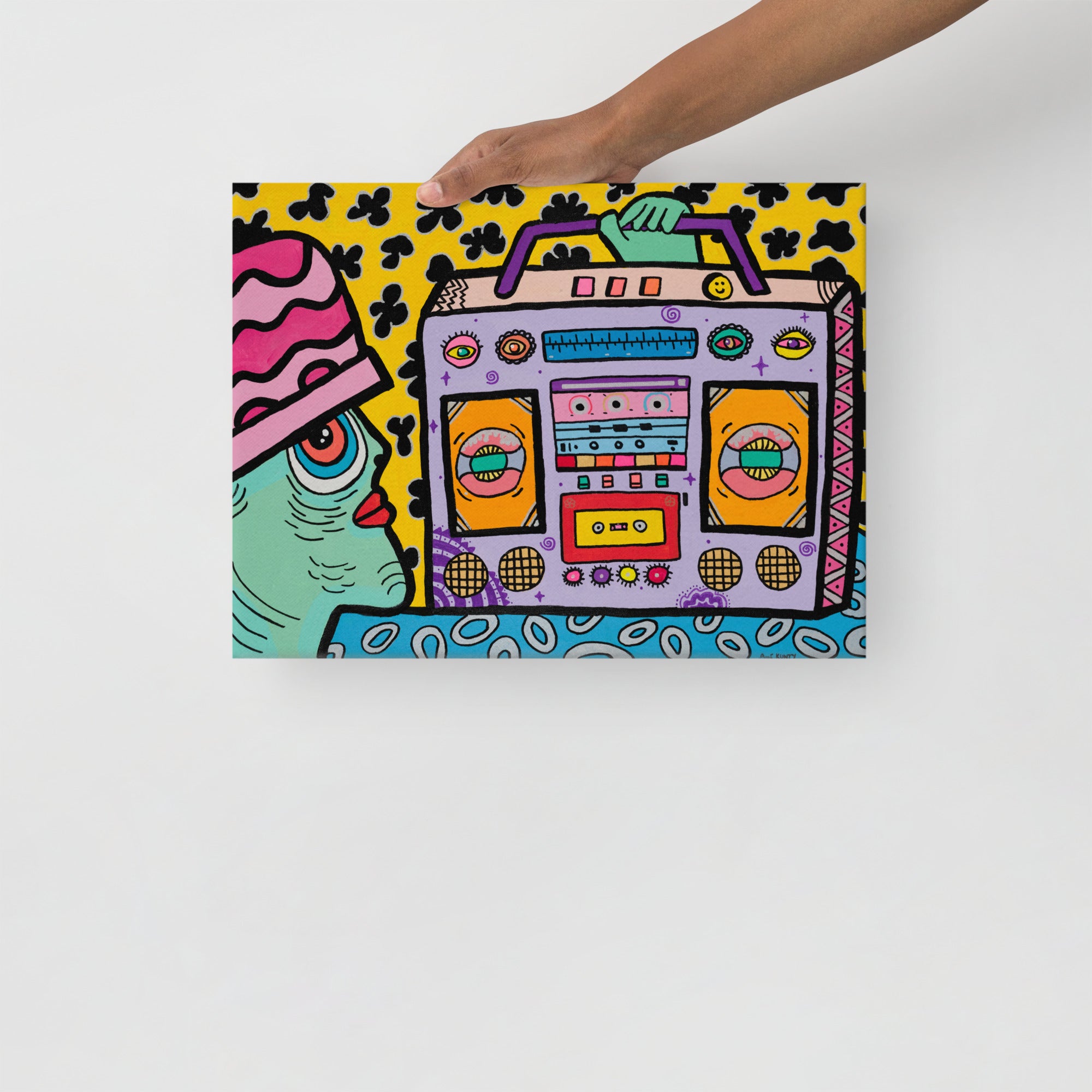 Toile 'Boom Box Alien'