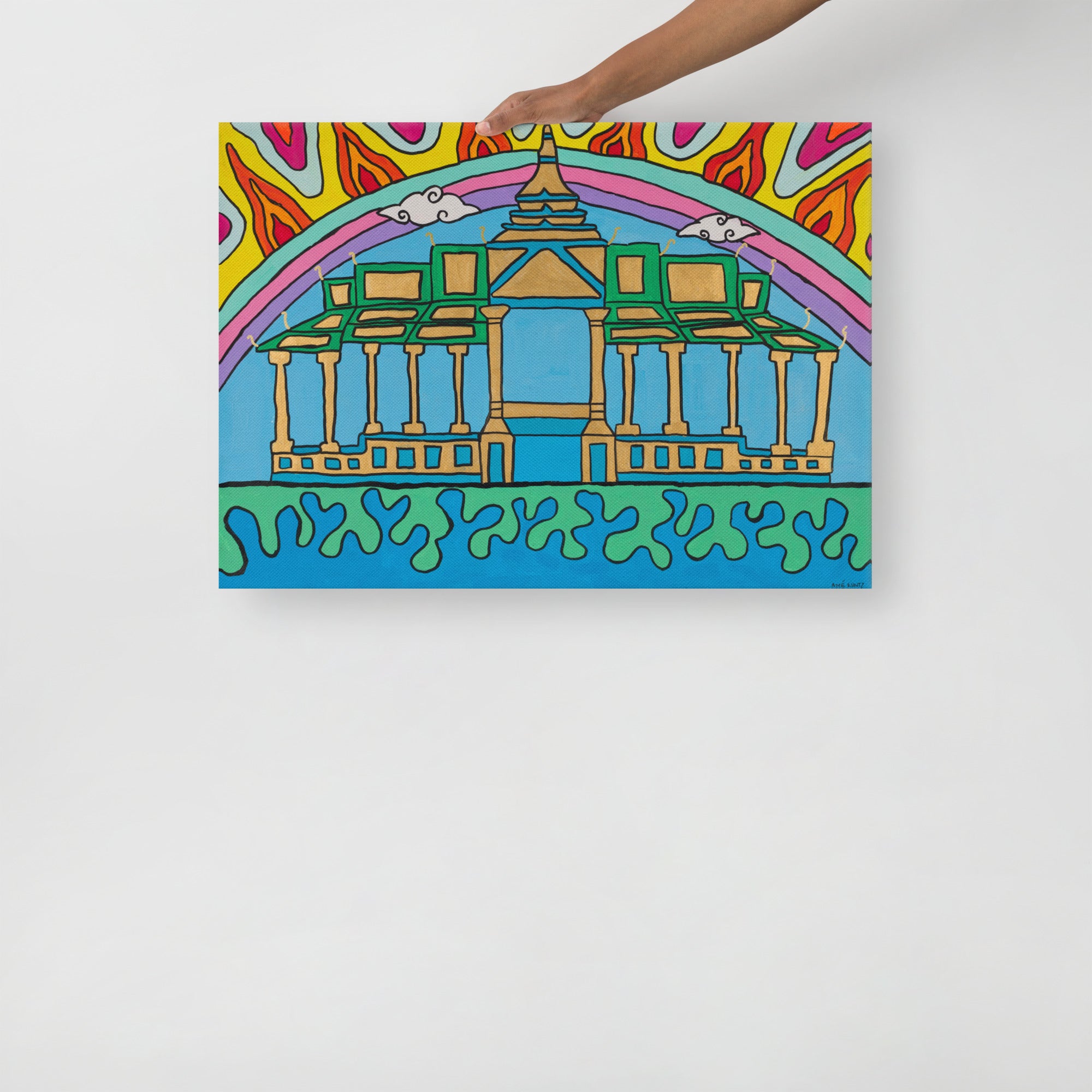 Toile 'Temple du Mékong'