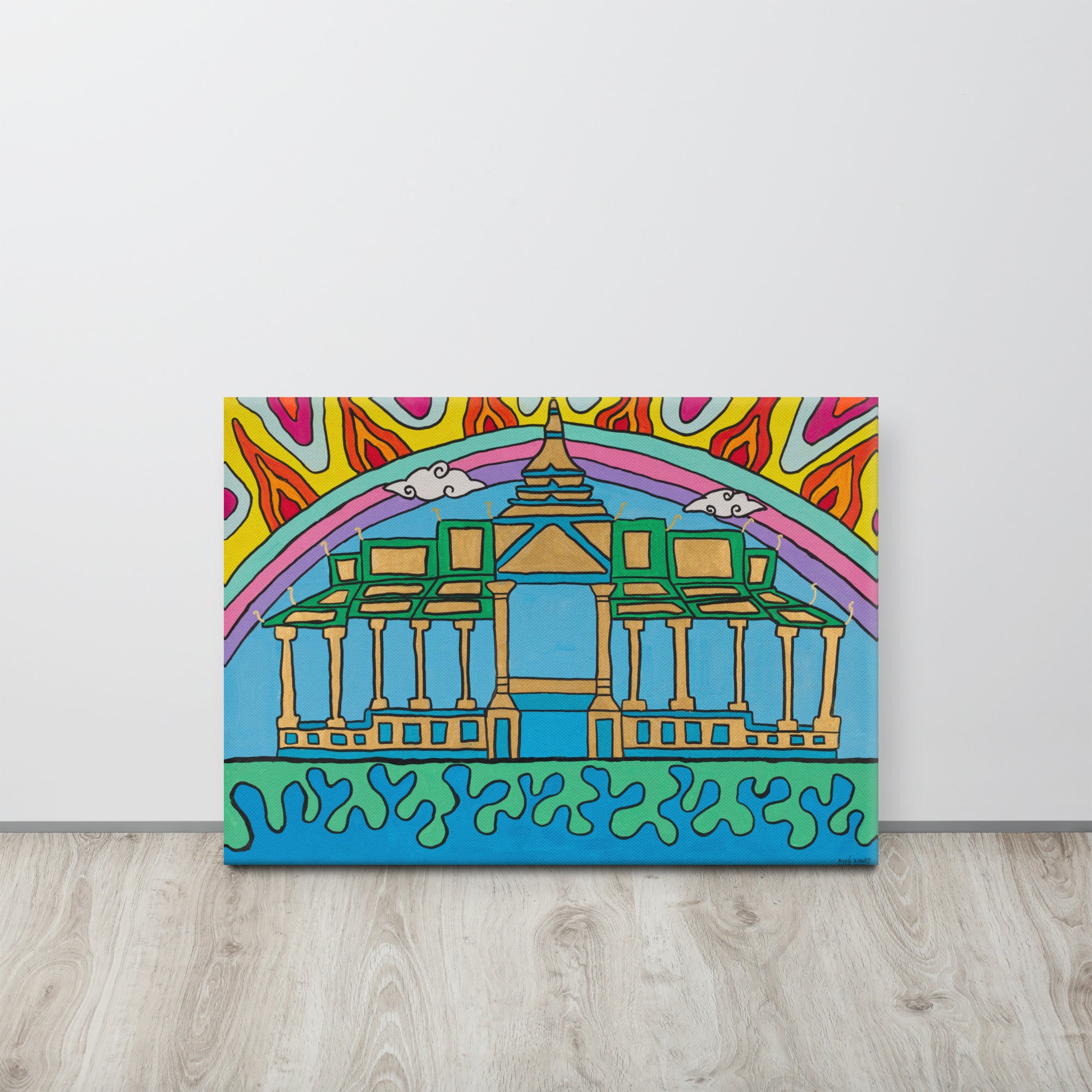 Toile 'Temple du Mékong'