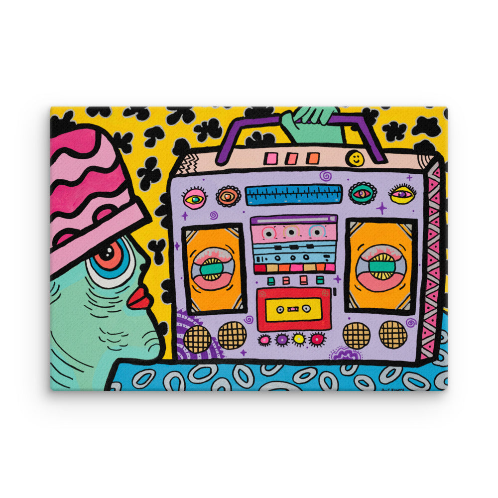 Canvas Print 'Boom Box Alien'