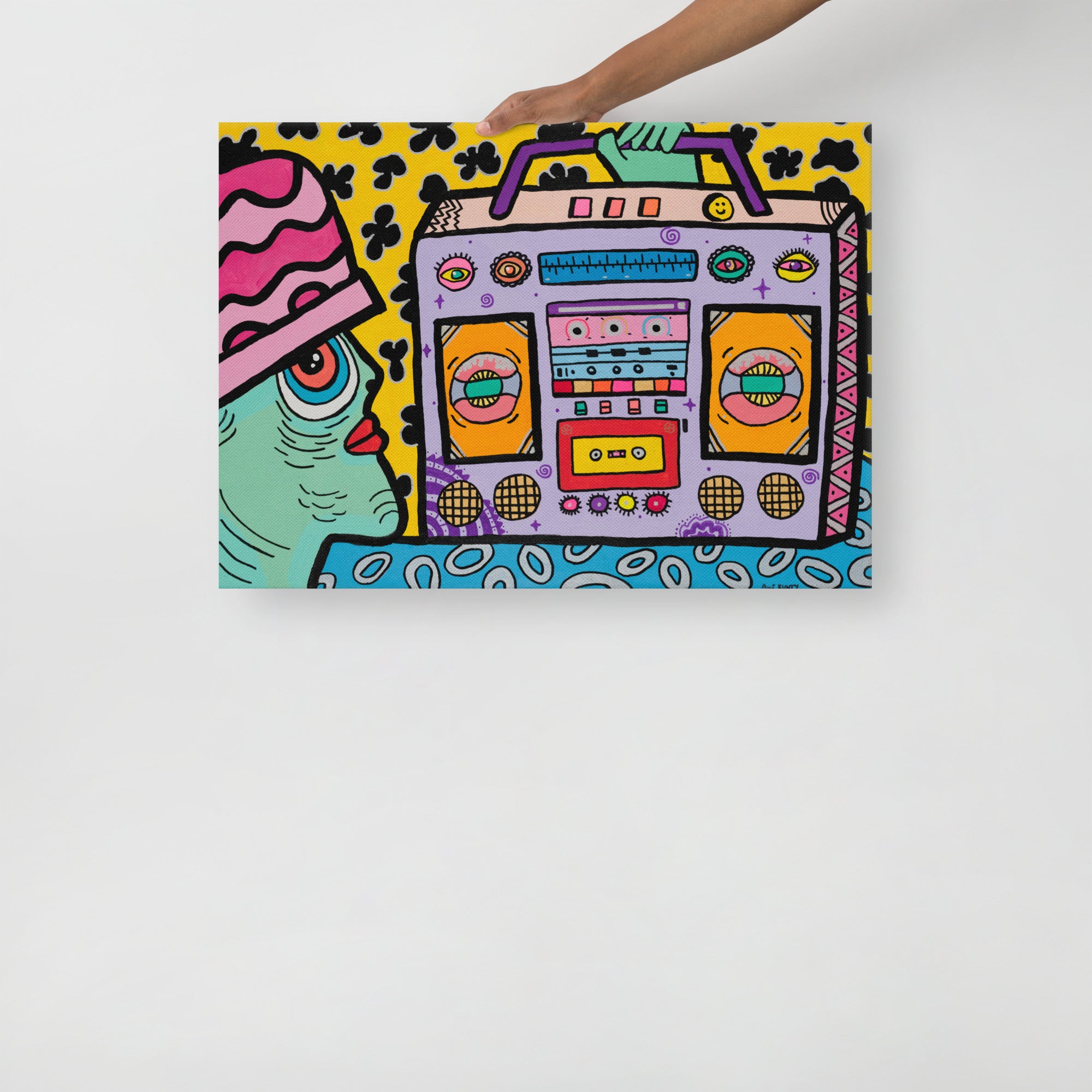 Toile 'Boom Box Alien'