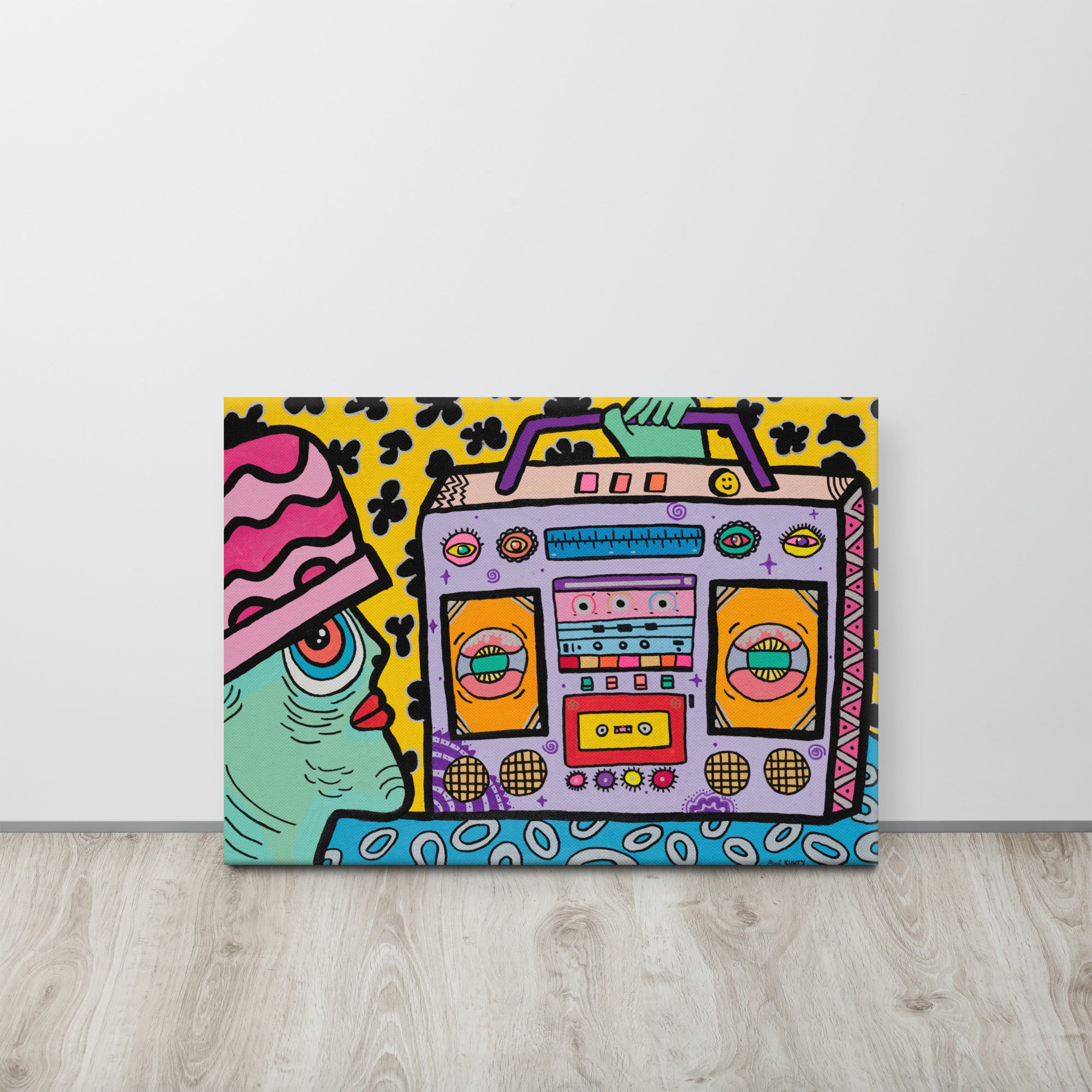 Toile 'Boom Box Alien'