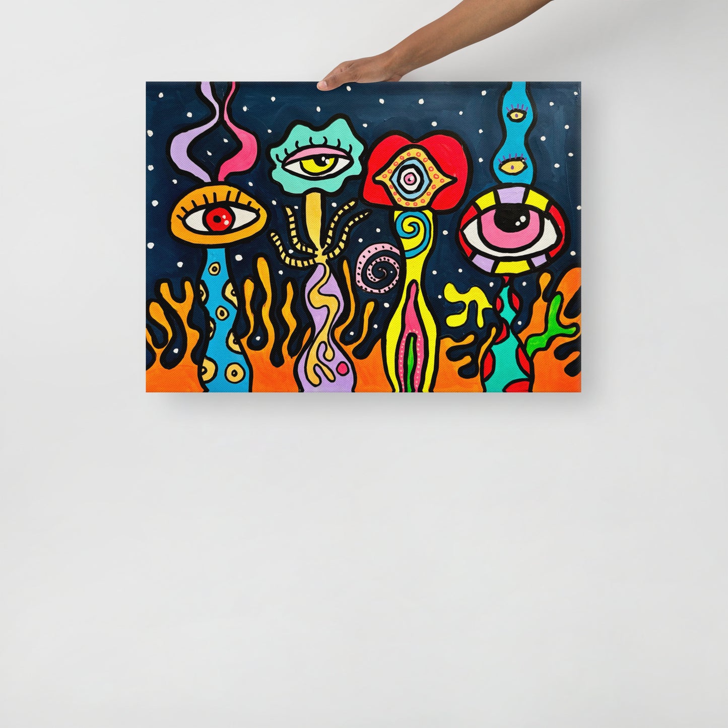 Canvas Print 'Galactic Flowers'